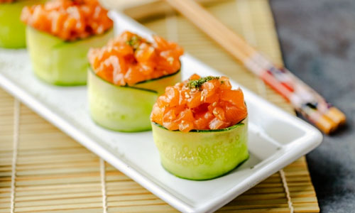 Cucumber Nigiri dish