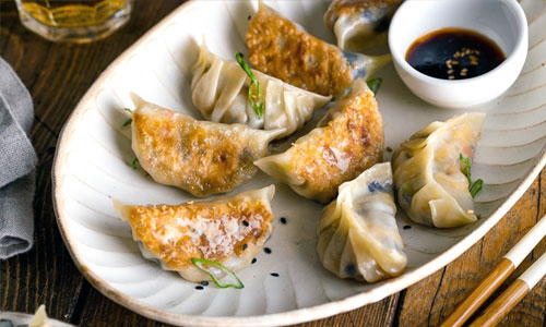 Vegetable Gyoza dish